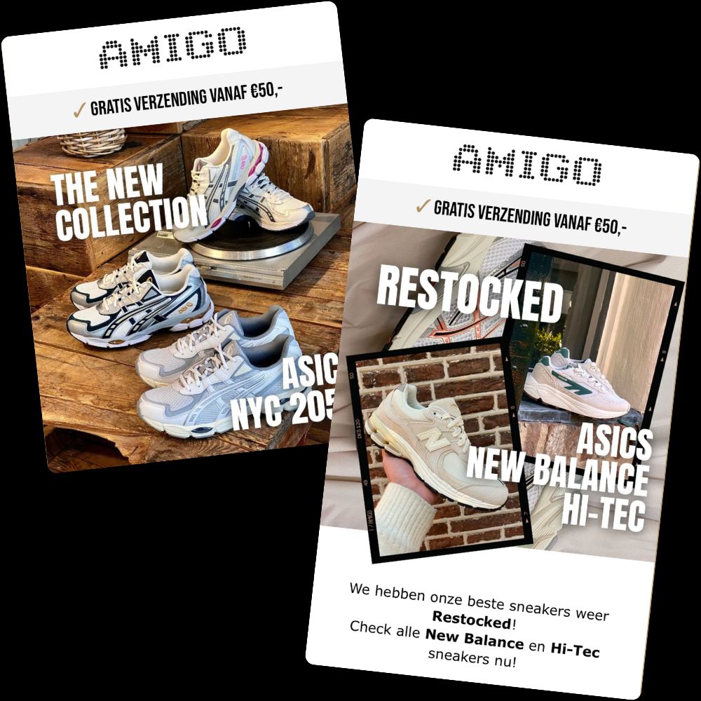 mock-up email amigo schoenen